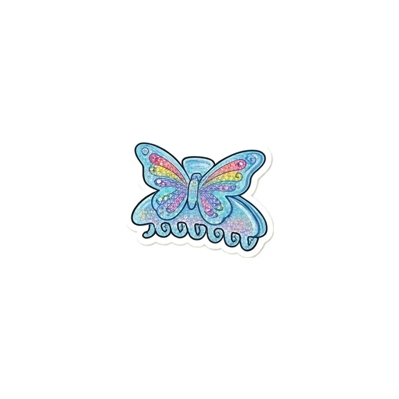 Butterfly Hair Clip Fridge Magnet, y2k icon, room decor, gift for y2k fans