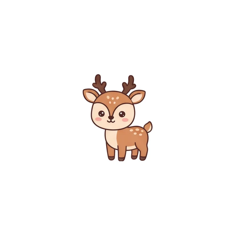 Standing Fawn Fridge Magnet, kawaii spotted deer, woodland nursery decor, gift for deer lovers