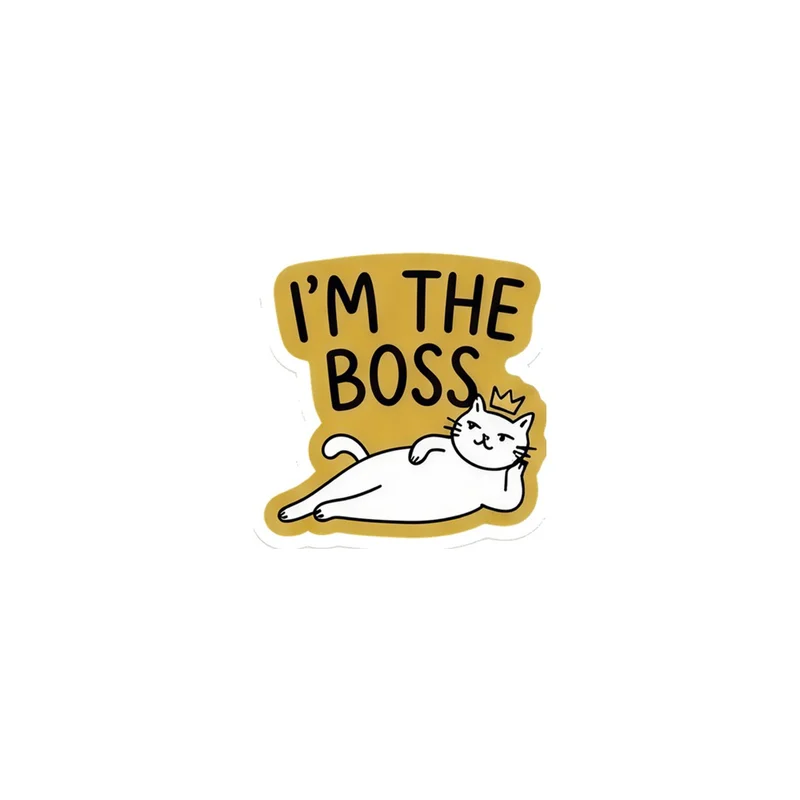 I'm The Boss Fridge Magnet, funny cat meme, cat lover decor, gift for cat people
