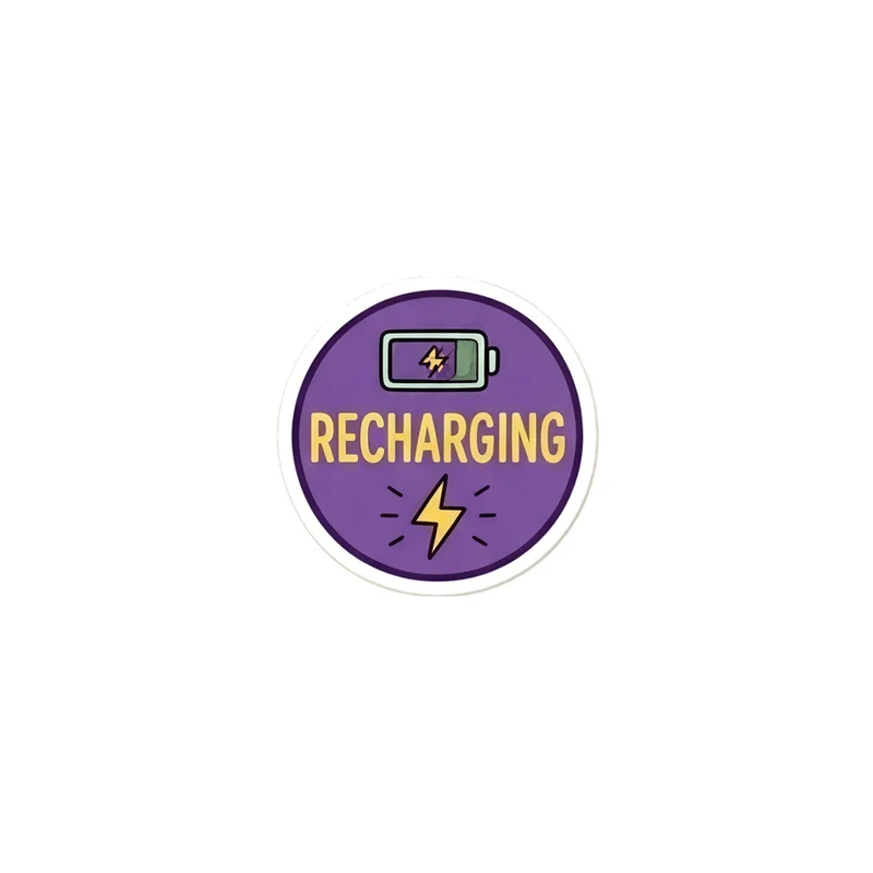Recharging Fridge Magnet, funny work meme, office decor, gift for coworkers
