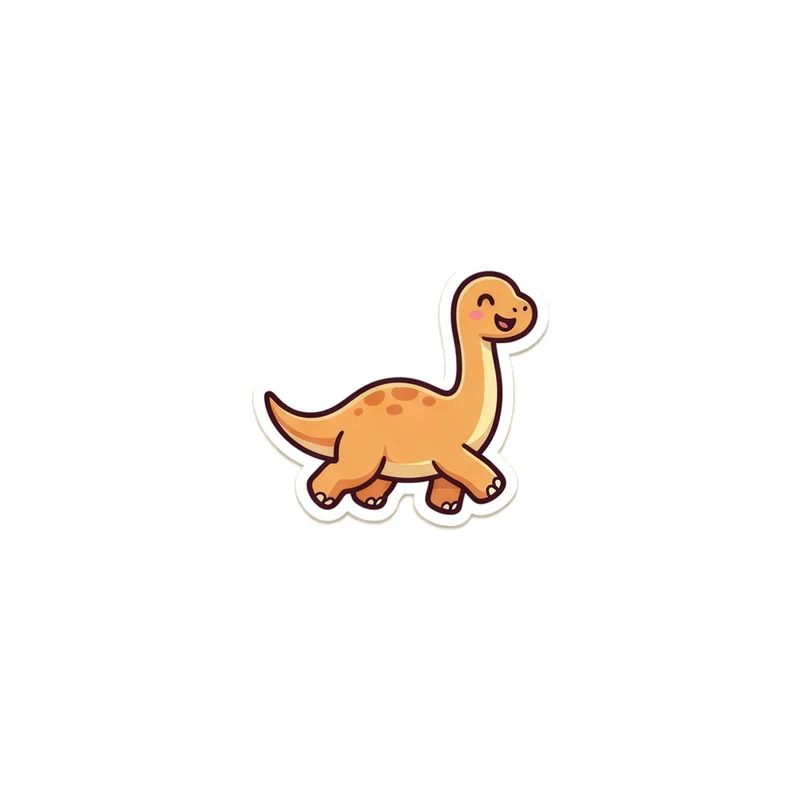 Tan Brachiosaurus Fridge Magnet, kawaii dinosaur, kids room decor, gift for dino fans