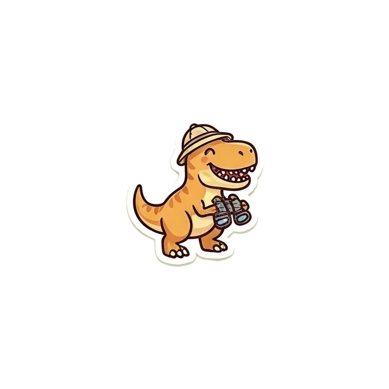 Explorer T-Rex Fridge Magnet, kawaii dinosaur, kids room decor, gift for dino fans