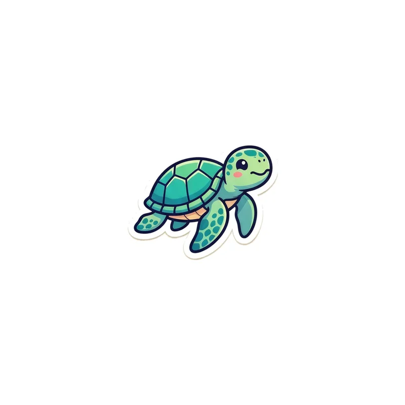 Sea Turtle Fridge Magnet, cute sea creature, kids room decor, gift for ocean lovers
