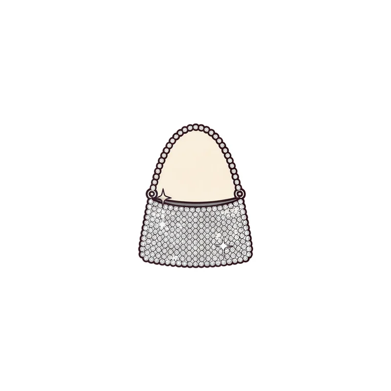 Rhinestone Handbag Fridge Magnet, y2k sparkle bag, vanity decor, gift for y2k fans