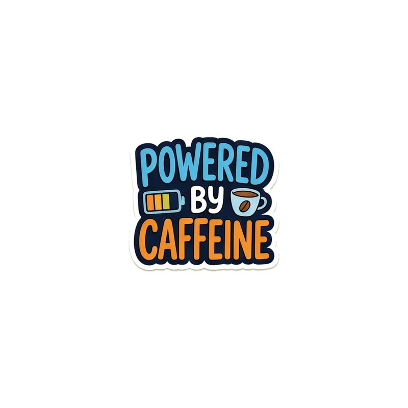Powered By Caffeine Fridge Magnet, funny work meme, office decor, gift for coworkers