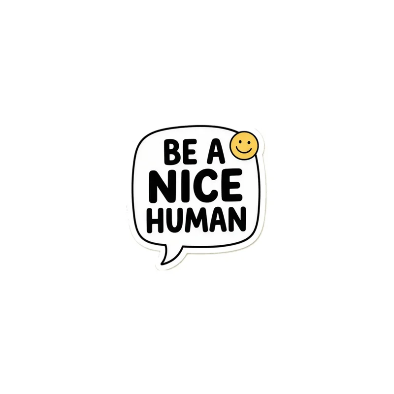 Be A Nice Human Fridge Magnet, positive quote, desk decor, encouraging gift