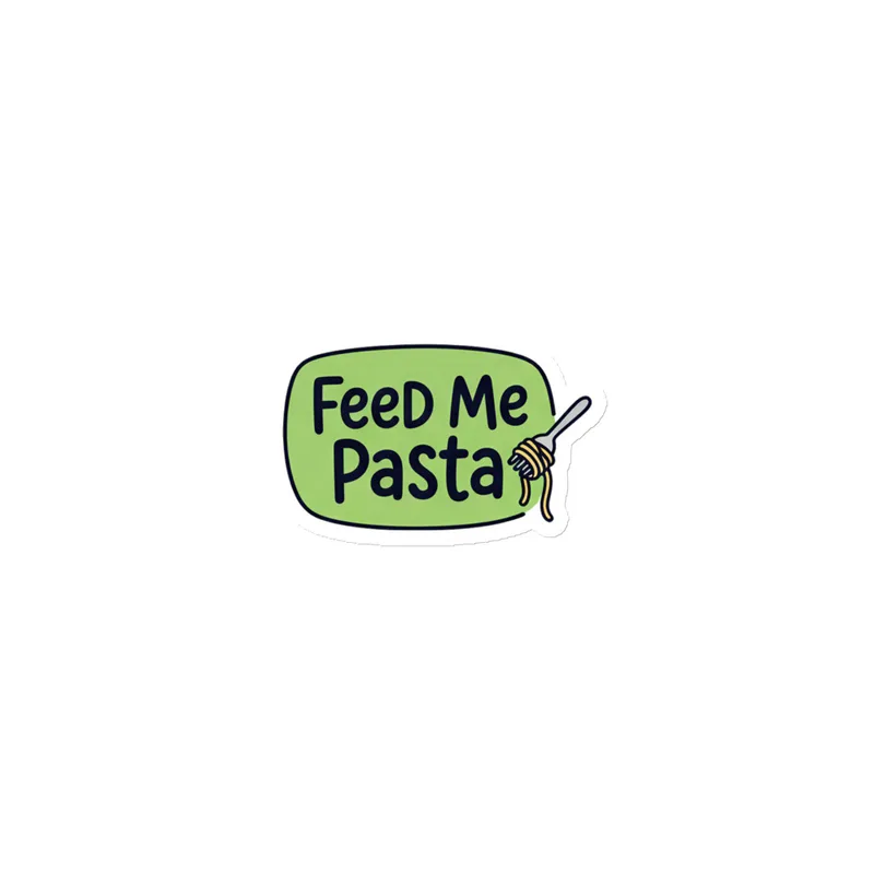 Feed Me Pasta Fridge Magnet, funny food meme, kitchen decor, gift for pasta lovers