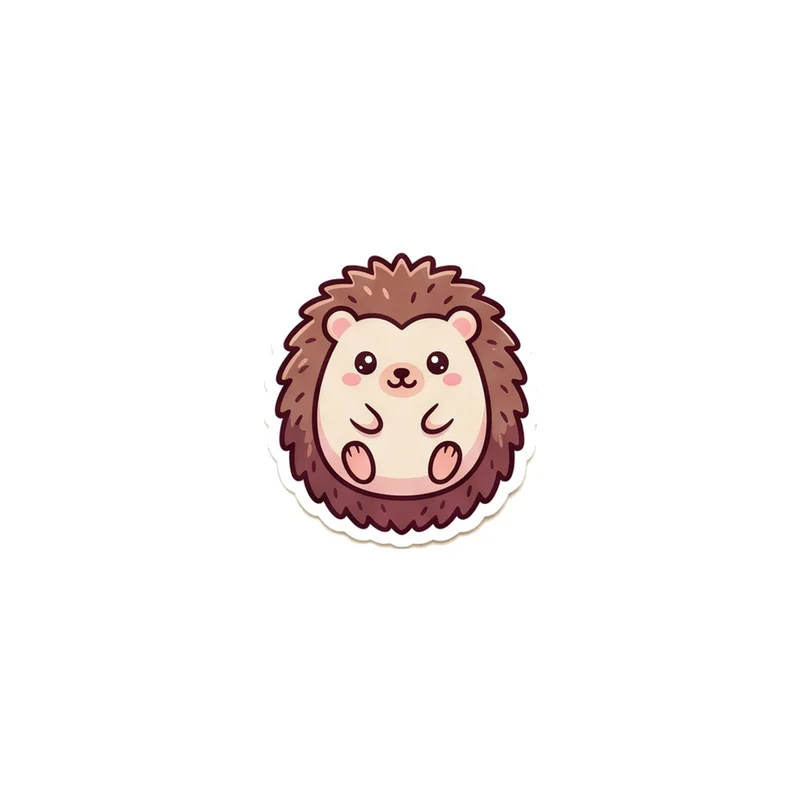 Round Hedgehog Fridge Magnet, kawaii woodland critter, cozy home decor, gift for hedgehog lovers