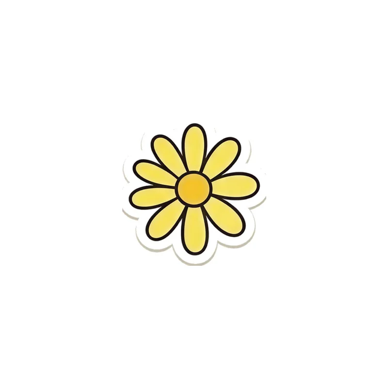 Sunny Yellow Daisy Fridge Magnet, retro flower, kitchen decor, gift for flower lovers