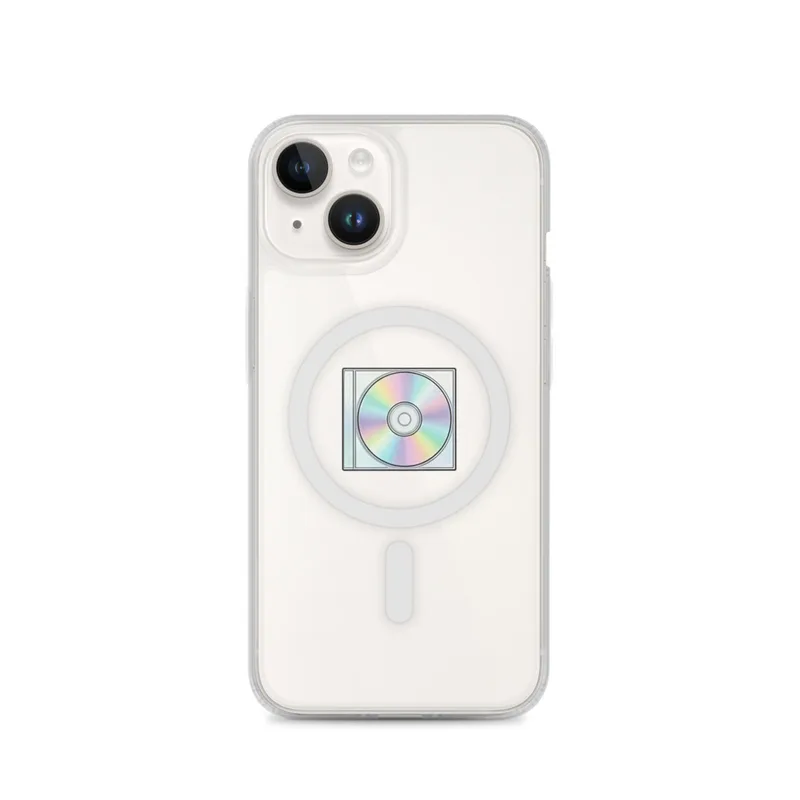 CD In A Jewel Case MagSafe Clear Phone Case, iPhone 14, 15, 16 and 17 case, y2k icon, room decor, gift for y2k fans