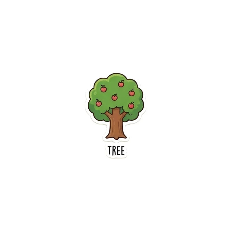 Apple Tree Fridge Magnet, kawaii dinosaur, kids room decor, gift for dino fans