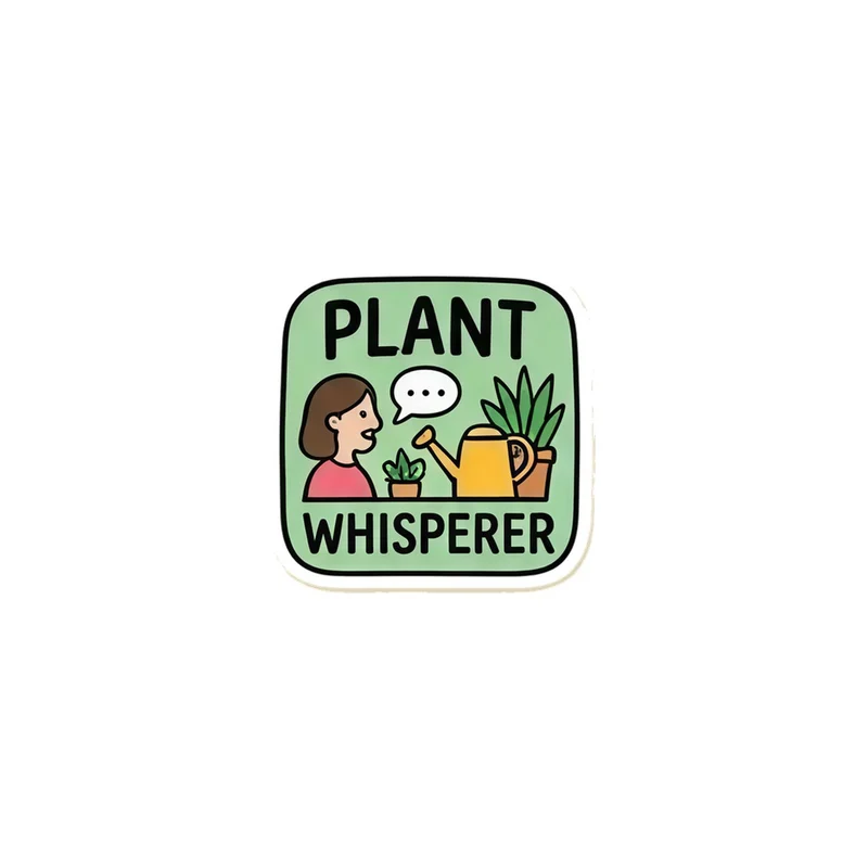 Wilted Fern Plant Parent Die-Cut Magnet, funny plant lover gift, fridge decor, office desk accessory, botanical humor