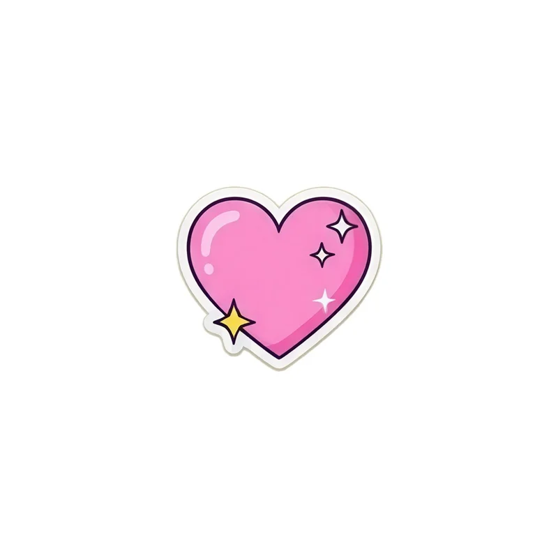 Pink Heart With Sparkles Fridge Magnet, y2k icon, room decor, gift for y2k fans