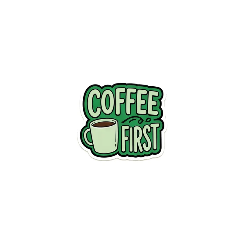 Coffee First Fridge Magnet, funny work meme, office decor, gift for coworkers