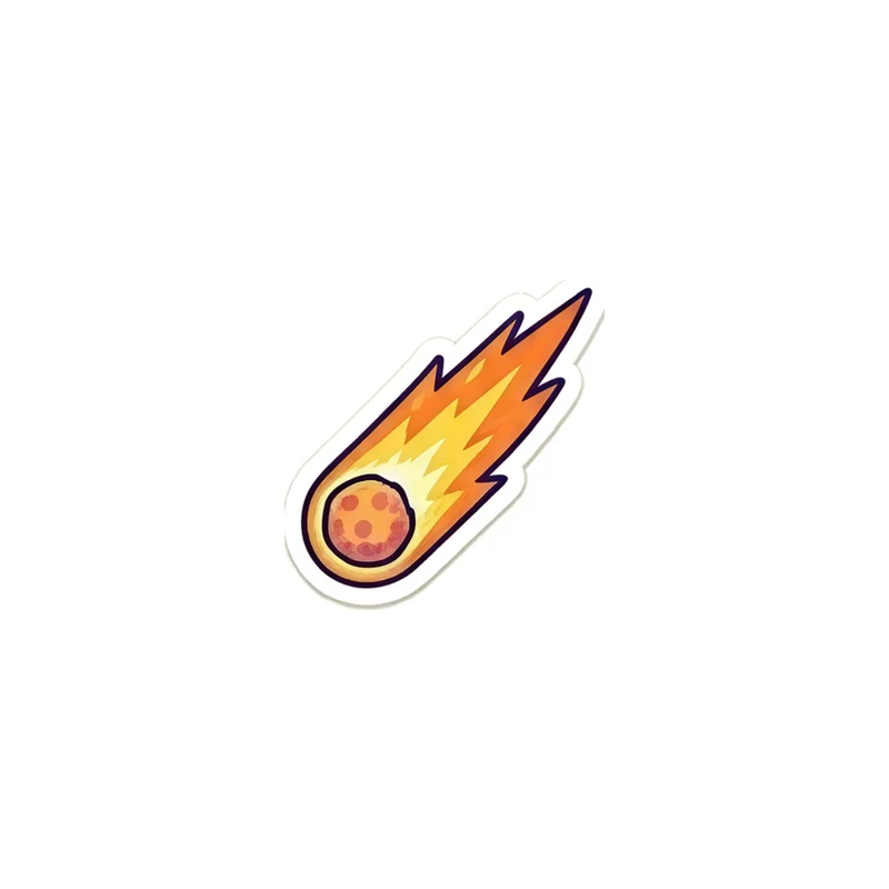 Fiery Comet Fridge Magnet, y2k icon, room decor, gift for y2k fans