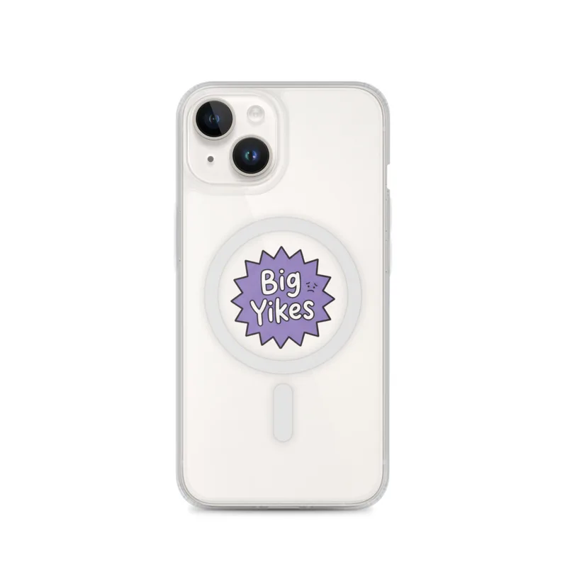 Big Yikes MagSafe Clear Phone Case, iPhone 14, 15, 16 and 17 case, funny work meme, office decor, gift for coworkers