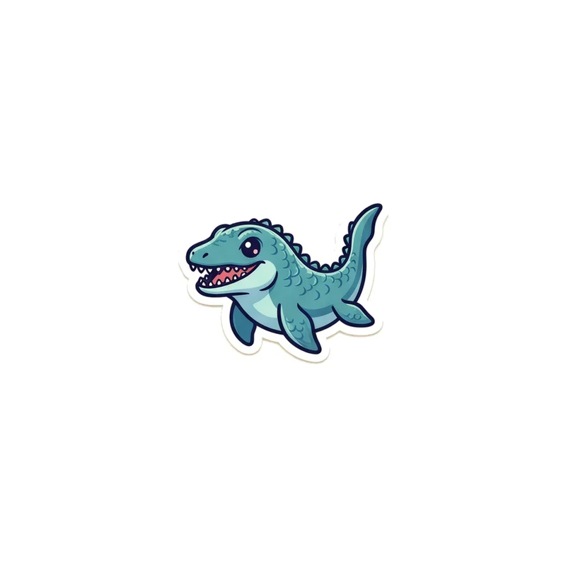 Toothy Mosasaurus Fridge Magnet, cute sea creature, kids room decor, gift for ocean lovers