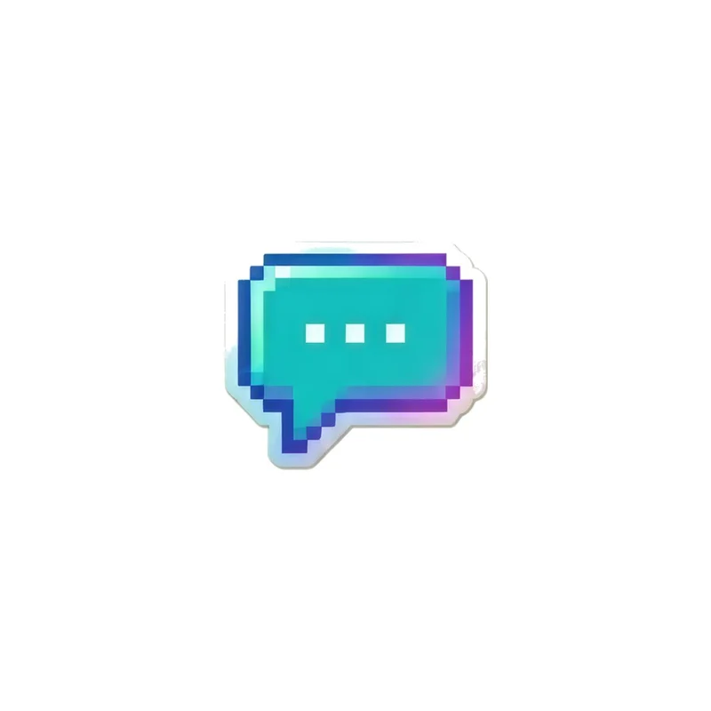 Pixel Chat Bubble Fridge Magnet, y2k icon, room decor, gift for y2k fans