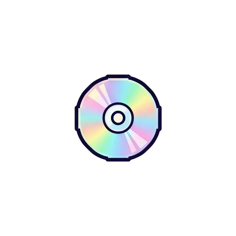 Holographic Disc In A Case Fridge Magnet, y2k cd icon, desk decor, gift for y2k fans