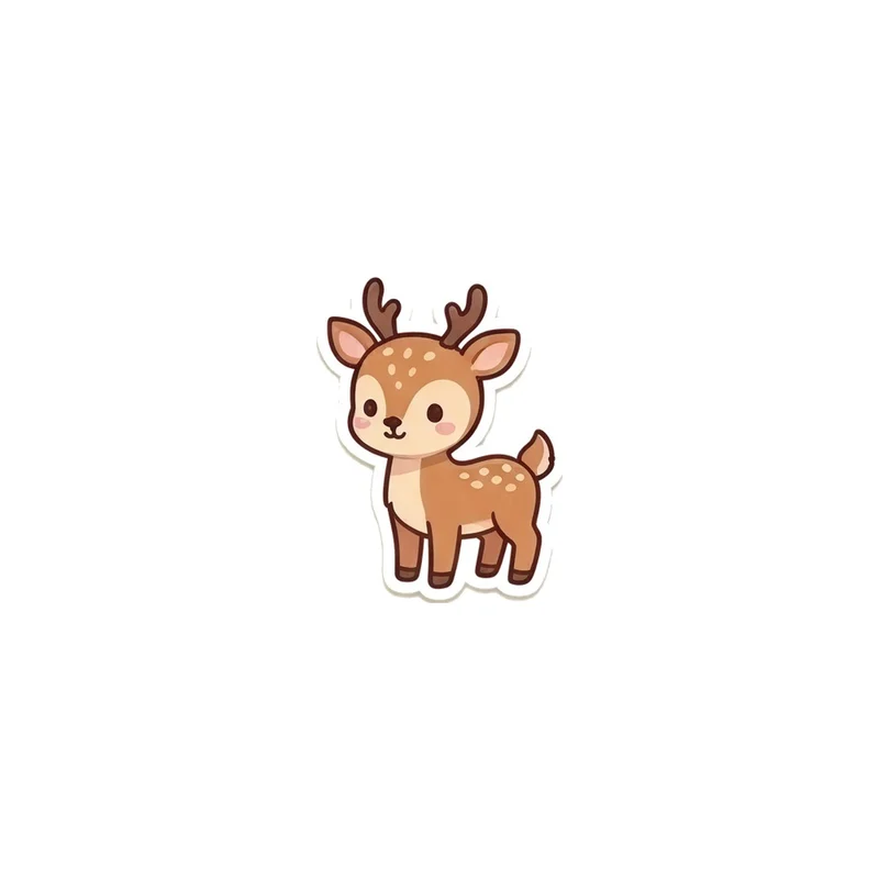 Young Spotted Deer Fridge Magnet, kawaii fawn, woodland nursery decor, gift for deer lovers