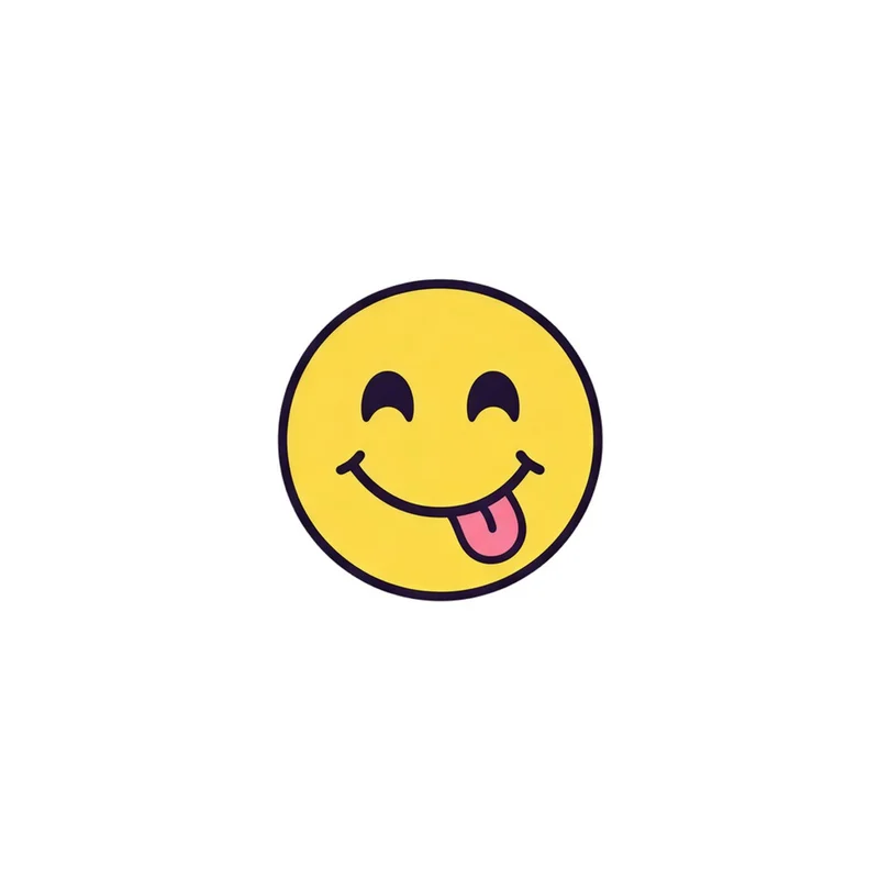 Tongue Out Smiley Fridge Magnet, y2k happy face, locker decor, cheerful gift