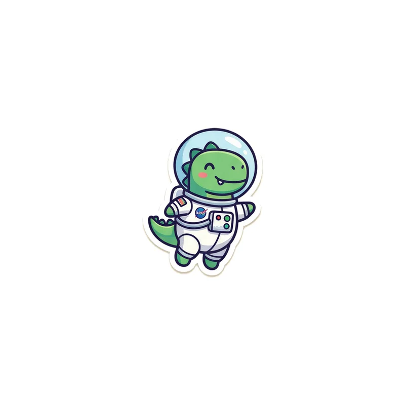 Astronaut Dino Fridge Magnet, kawaii dinosaur, kids room decor, gift for dino fans