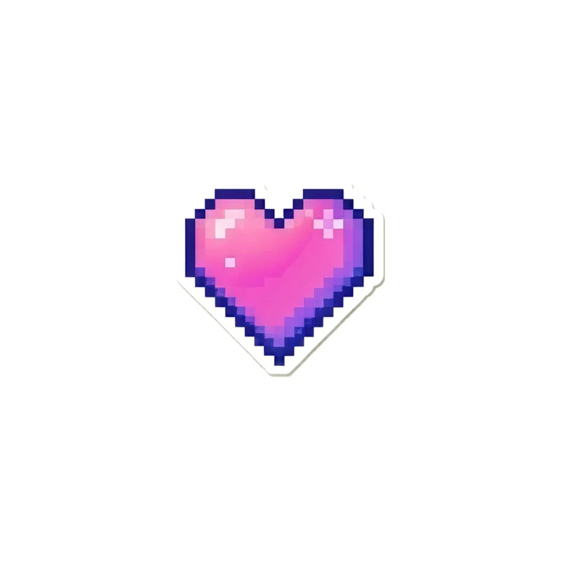 Pixel Heart Fridge Magnet, y2k icon, room decor, gift for y2k fans