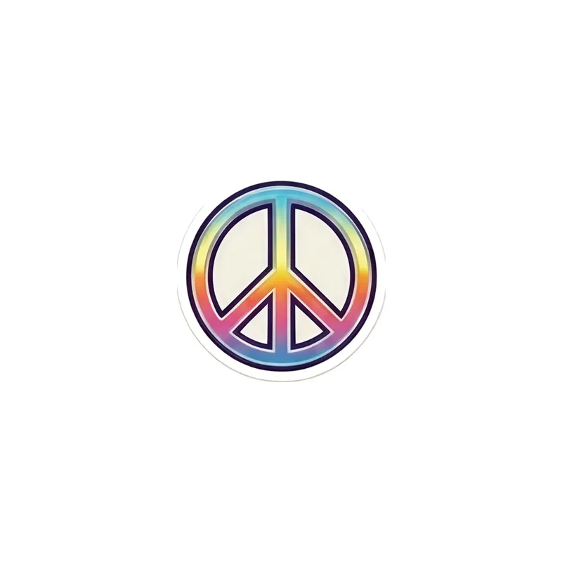 Rainbow Peace Sign Fridge Magnet, y2k icon, room decor, gift for y2k fans