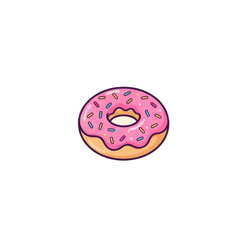 Pink Sprinkle Donut Fridge Magnet, y2k sweet treat, kitchen decor, gift for donut lovers