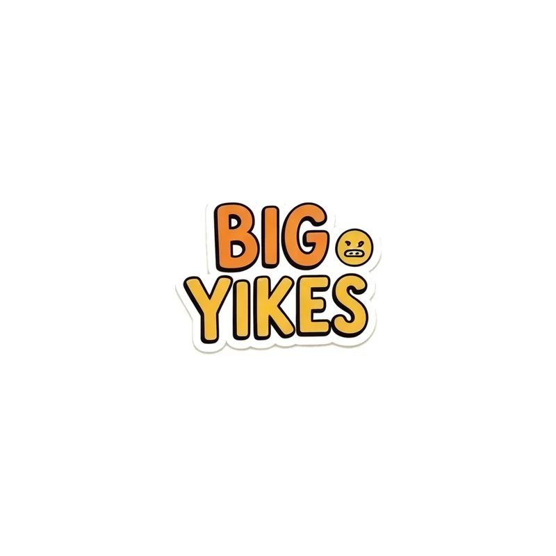 Big Yikes In Orange Fridge Magnet, funny work meme, office decor, gift for coworkers