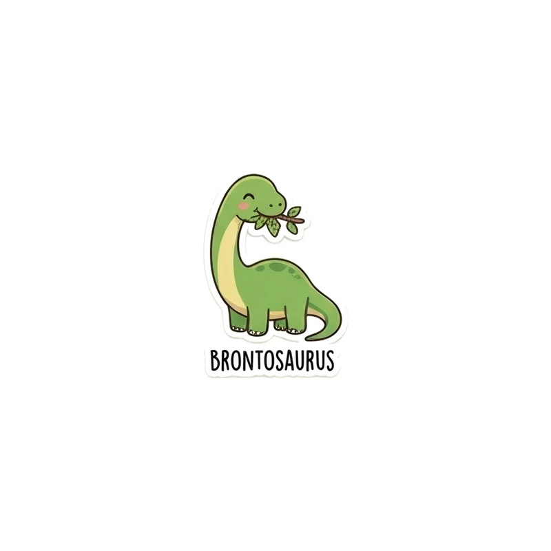 Herbivore Dinosaur Friends Die-Cut Magnet, playful prehistoric room decor, fridge locker accessory, dinosaur lover gift