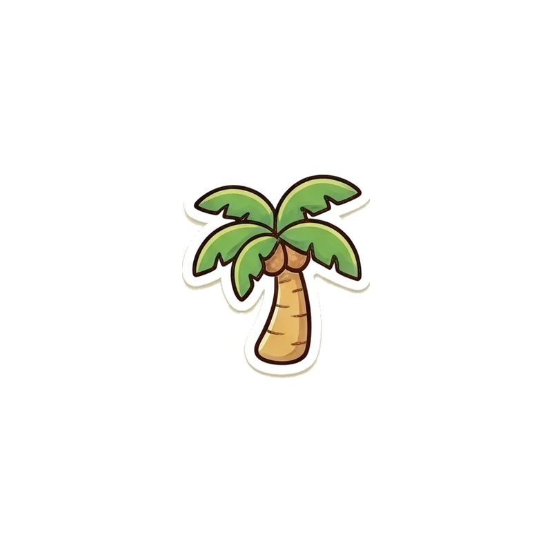 Palm Tree Fridge Magnet, kawaii dinosaur, kids room decor, gift for dino fans