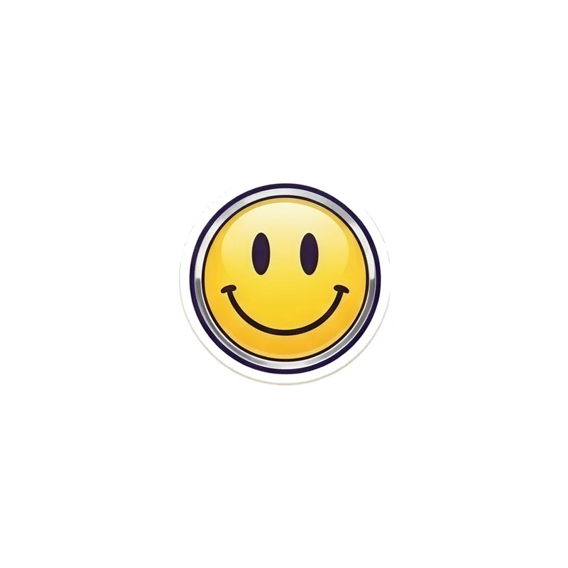 Chrome Smiley Fridge Magnet, y2k icon, room decor, gift for y2k fans