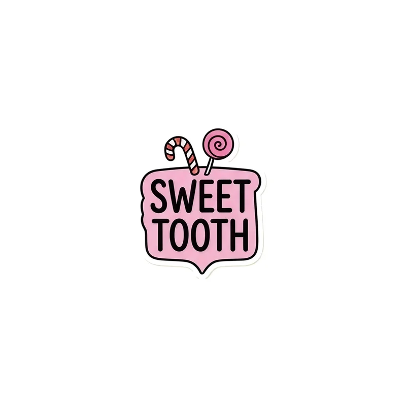 Sweet Tooth Fridge Magnet, funny candy meme, kitchen decor, gift for sweet lovers