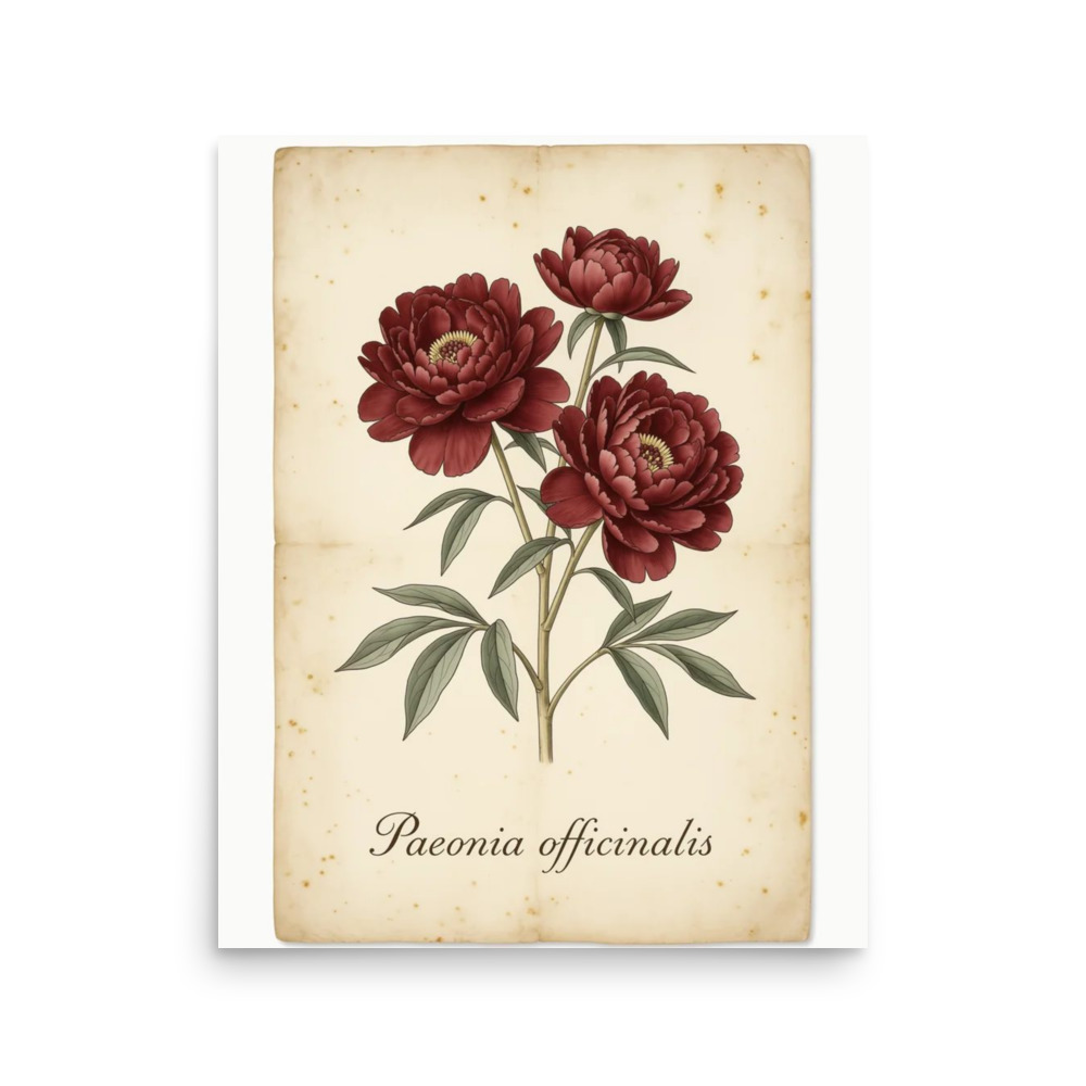 Peony — Vintage Botanical Print