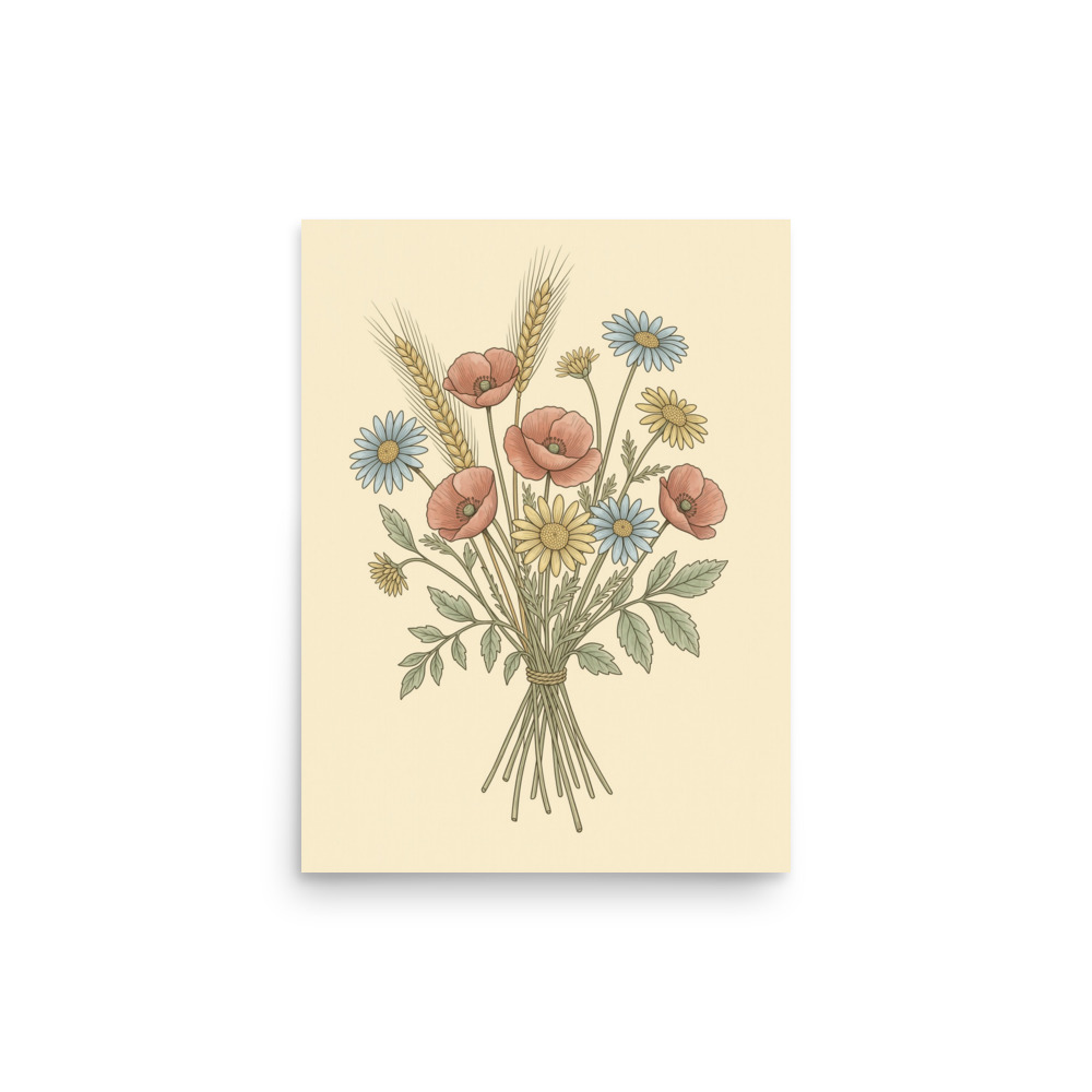 Poppy & Wheat Bouquet