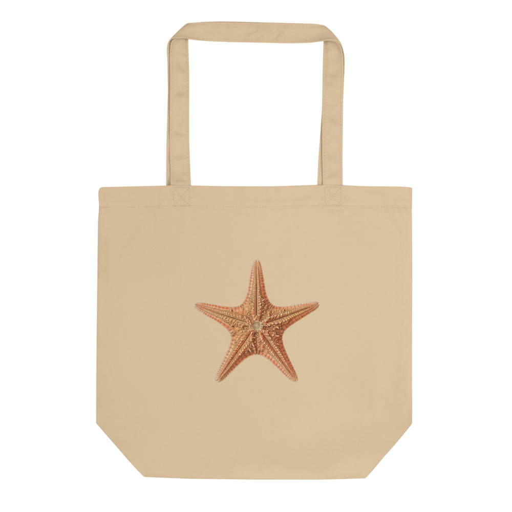 Starfish Study Tote Bag, coastal nature design, beach day carryall, everyday shopping bag, ocean lover gift idea