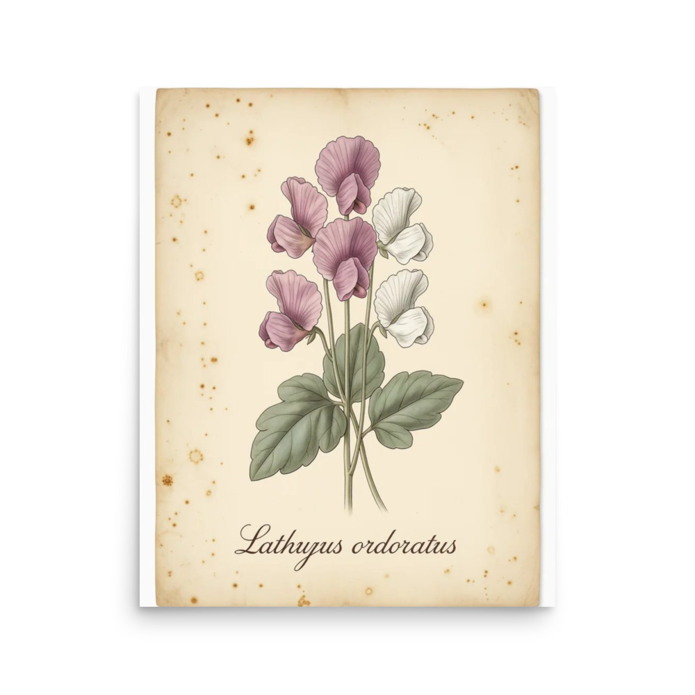 Sweet Pea — Vintage Botanical Print