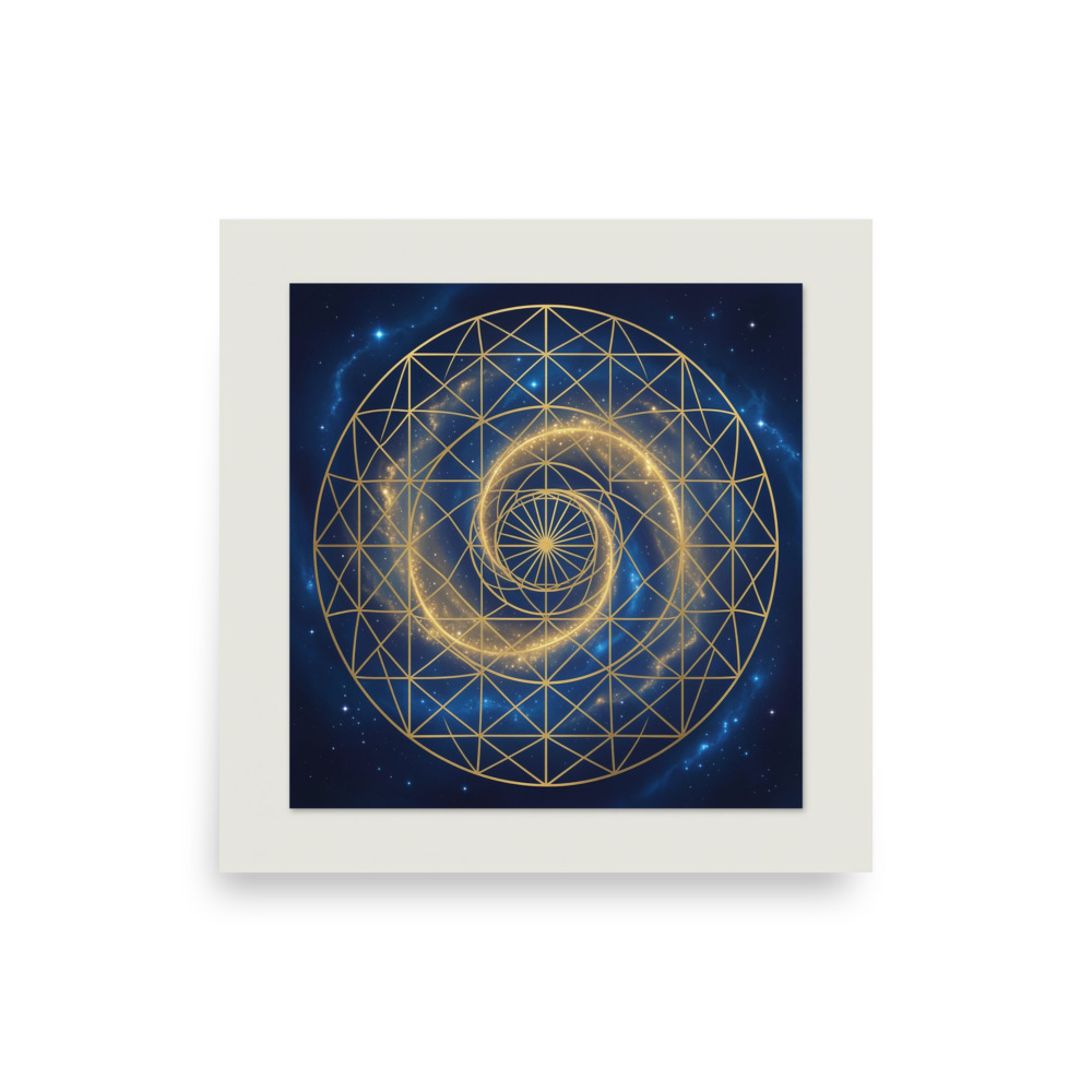 Golden Spiral Galaxy Celestial Print