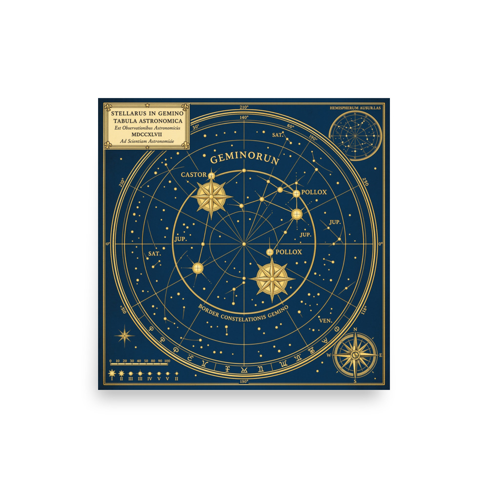 Gemini Zodiac Art Print