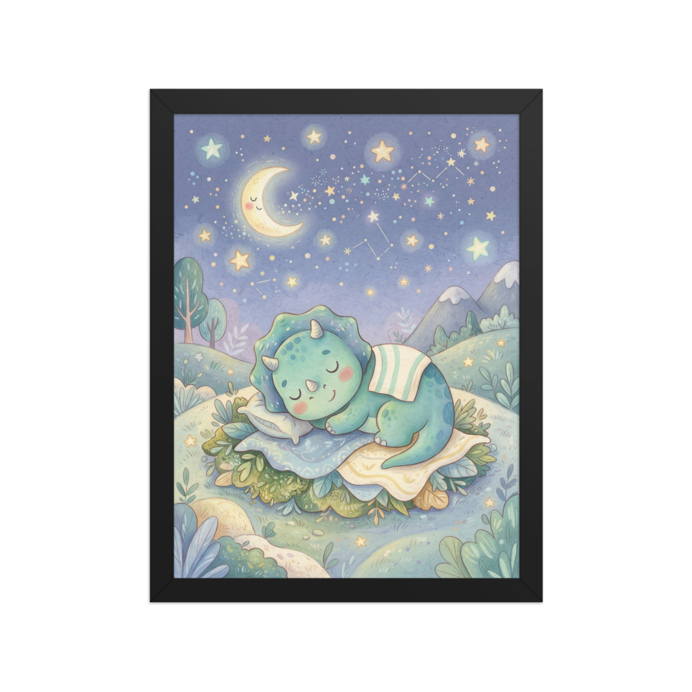 Sleepy Dinosaur Under The Stars