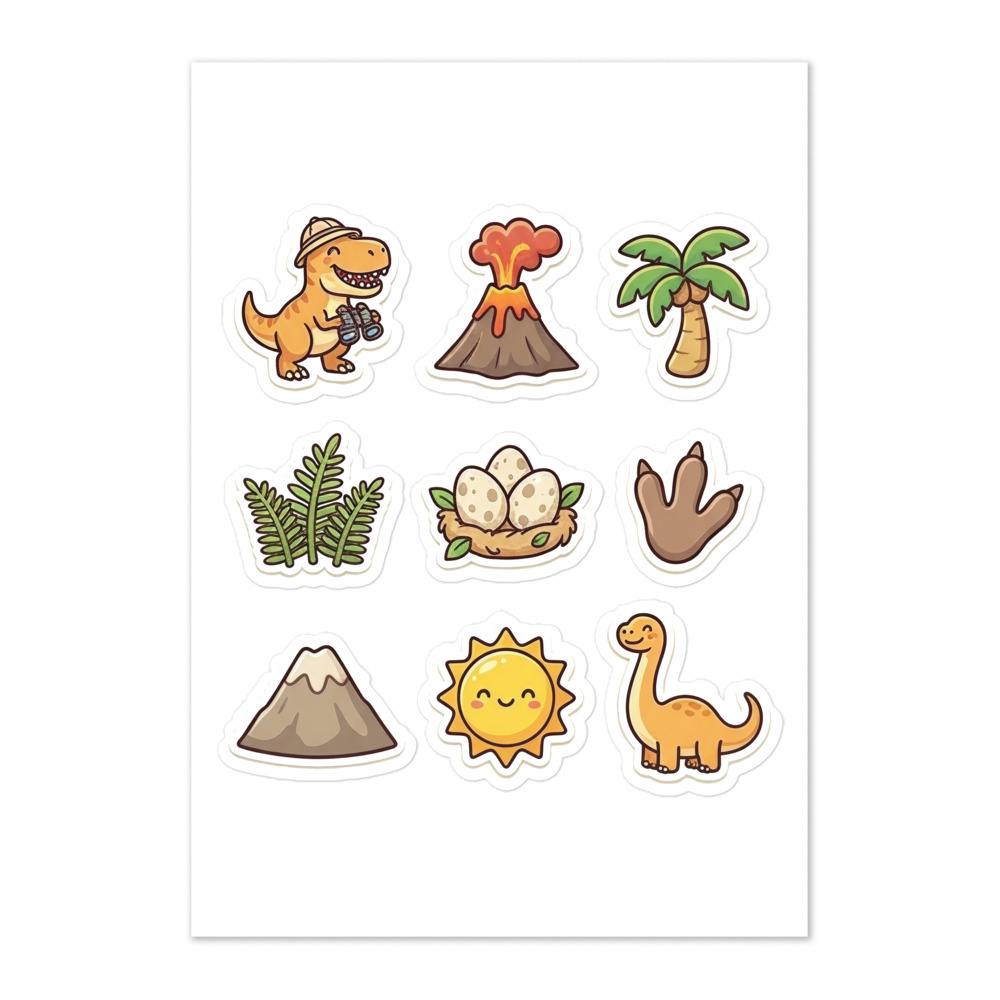 Dino Adventure Sticker Sheet