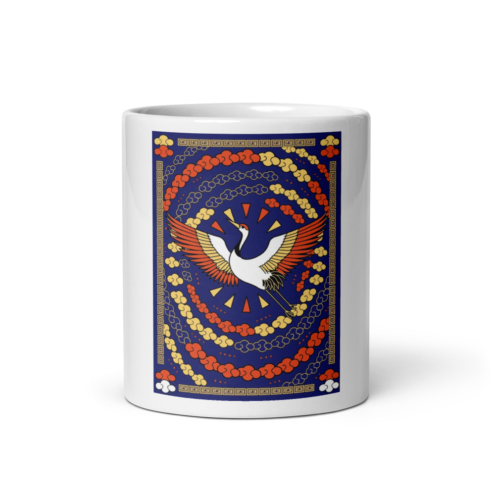 Guochao Crane 鹤 Mug
