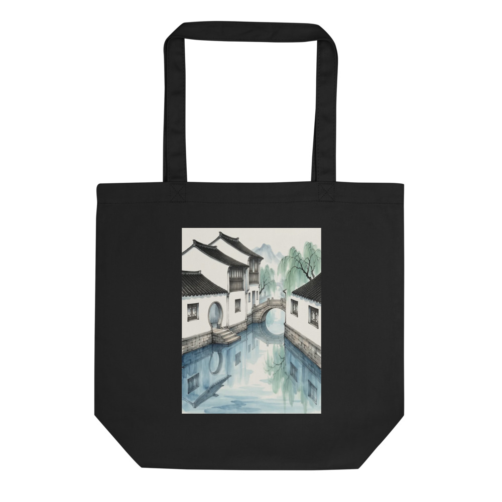 Water Town Reflections Tote Bag