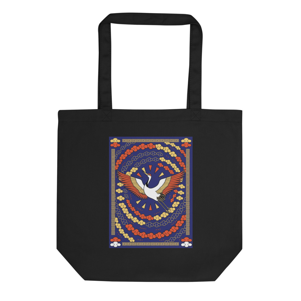 Guochao Crane 鹤 Tote Bag