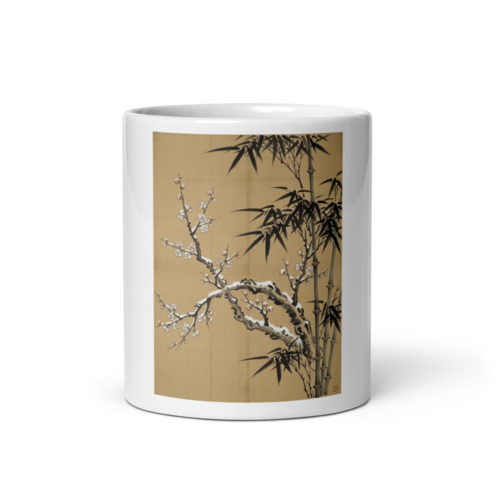 Plum and Bamboo in Snow Mug