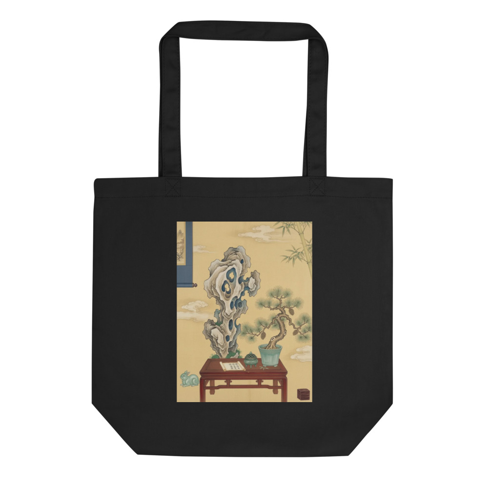 Scholar's Rock and Pine Tote Bag