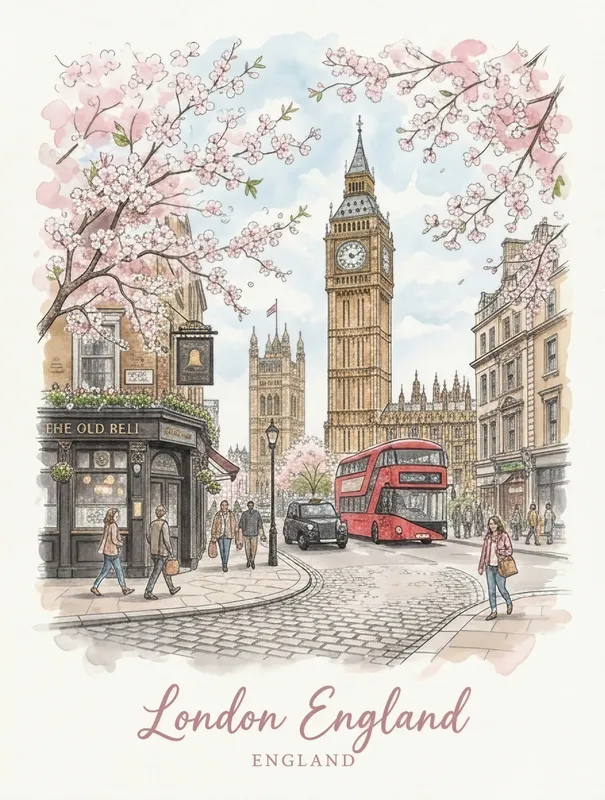 City Watercolor Sketch