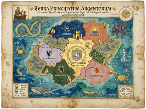 Terra Principatum Argentorum Fantasy Map