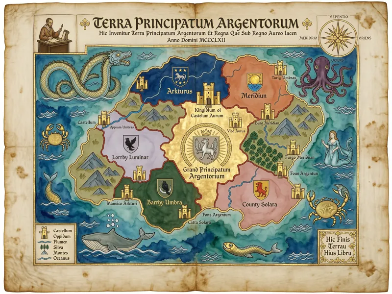 Terra Principatum Argentorum Fantasy Map
